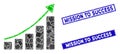 Growing Bar Chart Trend Mosaic and Scratched Rectangle Mission to Success Watermarks Royalty Free Stock Photo