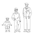 Growing Boy From Little Baby To Adult Man Vector Royalty Free Stock Photo