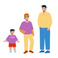 Growing Boy From Little Baby To Adult Man Vector Royalty Free Stock Photo