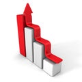 Growing Business Graph With Rising Arrow Royalty Free Stock Photo