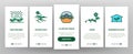 Growing Flowers Plants Onboarding Icons Set Vector