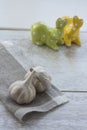 Growing garlic on a kitchen table