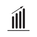 Growing graph Icon minimal style Icon vector Eps10 Royalty Free Stock Photo