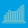 Growing graph thin line icon