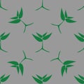 Growing green plants, seamless pattern.