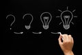Growing Idea Process Concept On Blackboard Royalty Free Stock Photo