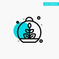 Growing, Leaf, Plant, Spring turquoise highlight circle point Vector icon