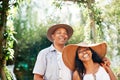 Growing more and more in love. a mature couple standing in their backyard. Royalty Free Stock Photo