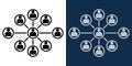 Growing Network. Social Network Connection Icon. Business Communication, Teamwork, Human Interaction, Digital Networking