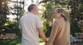 Growing old with you is my joy. a mature couple enjoying a walk in their yard. Royalty Free Stock Photo