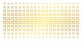 Growing Percent Golden Halftone Pattern