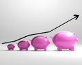 Growing Piggy Shows Increased Savings