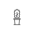 Growing plant outline icon