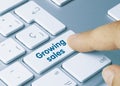 Growing sales - Inscription on Blue Keyboard Key