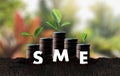 Growing Savings business SME or Small and medium-sized enterprises Computing Computer Royalty Free Stock Photo