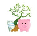 Growing savings concept