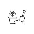 Growing seed sprout gardening line icon. Element of lifestyle icon