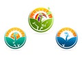 Growing spirit Religious logo. Nature vector symbol icon Royalty Free Stock Photo