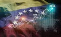 Growing Statistic Financial 2019 Against Venezuela Flag