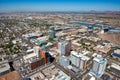 Growing Tempe, Arizona from above looking SE to the NW Royalty Free Stock Photo