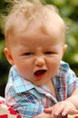 Growling baby Royalty Free Stock Photo