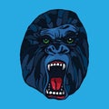 Growling gorilla tattoo