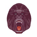 Growling gorilla tattoo