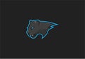 Growling panther, black jaguar mascot logo design for e sport and sport team