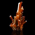 Grown Brown Shining Crystals (Science Picture)