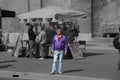 Grown man dressed in an unusual way in Rome, Italy