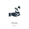 Grows icon vector. Trendy flat grows icon from nature collection isolated on white background. Vector illustration can be used for