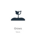 Grows icon vector. Trendy flat grows icon from nature collection isolated on white background. Vector illustration can be used for