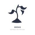 grows icon on white background. Simple element illustration from Nature concept