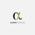 Growth Alpha Finance Logo icon vector template Royalty Free Stock Photo