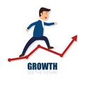 growth arrow success business man