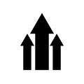 Growth arrow up. Grow upward chart icon. Sign progress. Arrows business print. Growing ascend percentage. Vector illustration