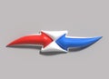 Growth Arrow Web Icon logo 3d illustration design