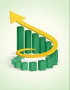 Growth bar diagram Royalty Free Stock Photo