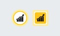 growth bar graph icon, Up arrow logo. Business Chart concept Vector illustration Royalty Free Stock Photo