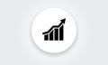 growth bar graph icon, Up arrow logo. Business Chart concept Vector illustration Royalty Free Stock Photo