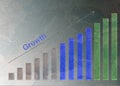 Growth Bar Graph Signifying Improvement Set In Stone