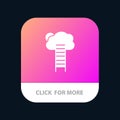 Growth, Business, Career, Growth, Heaven, Ladder, Stairs Mobile App Button. Android and IOS Glyph Version Royalty Free Stock Photo