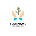 Growth, Business, Grow, Growing, Dollar, Plant, Raise Business Logo Template. Flat Color