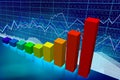 Bar chart - financial data chart Royalty Free Stock Photo