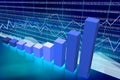 Bar chart - financial data chart Royalty Free Stock Photo