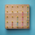 Growth chart or graph made on a basic educational toy. Royalty Free Stock Photo