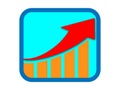 Growth Chart Icon Filled Flat