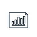 growth chart icon vector from working in the office concept. Thin line illustration of growth chart editable stroke. growth chart