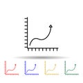 growth chart multi color style icon. Simple thin line, outline vector of web icons for ui and ux, website or mobile application Royalty Free Stock Photo