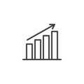 Growth chart outline icon